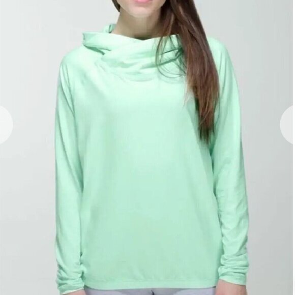 Lululemon Woman's Active Wear Mint Green Cowl Neck Pullover Sz 6 - Picture 1 of 7